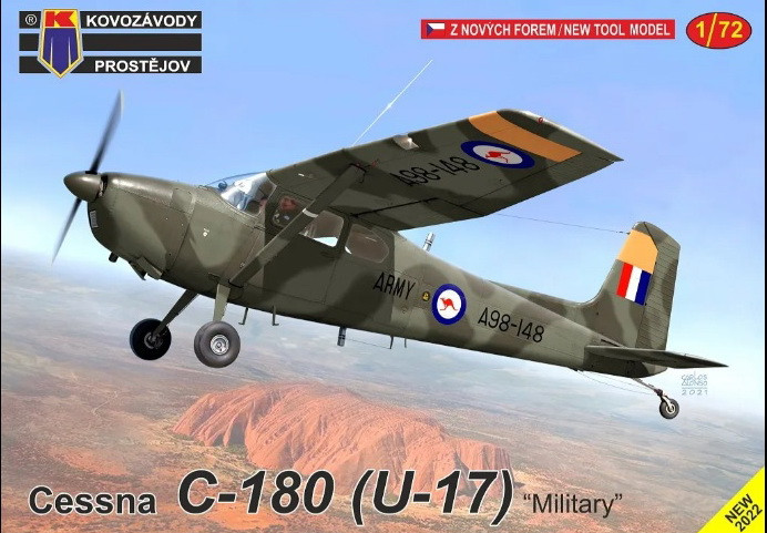 Пластикова модель 1/72 Kovozavody Prostejov 0237 американський літак Cessna C-180 (U-17) „Military“