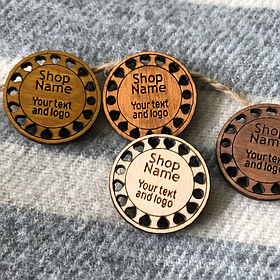 Бірка з логотипом 30х30х3мм