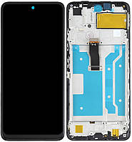 Дисплей модуль тачскрин Huawei P Smart 2021/Y7A; Honor 10X Lite черный OEM отличный в рамке