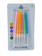 Свічки для торта різнокольорові 6 шт.