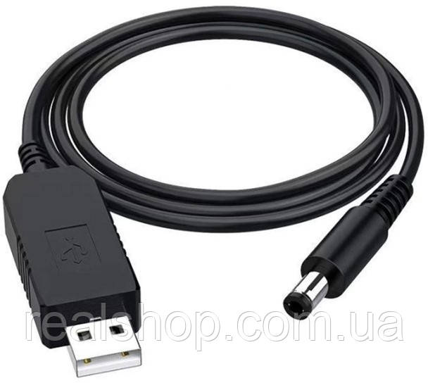 Кабель інжектор живлення 9V USB — DC (5.5/2.5) для роутера від повербанка