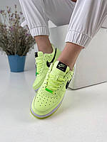 Nike Air Force Neon Green White кроссовки и кеды высокое качество Размер 39