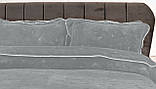 Плед-покривало жакардове Welsoft 220х240 з наволочками 50х70 (TM Zeron) камінчиків світло-сірий, Туреччина, фото 4