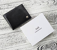 Кожаный мужской кошелек Anil c окошком для документов и монетницей, мужской бумажник на магнитах
