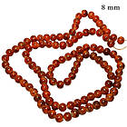 Намистини 8 мм Нитка близько 80 см для Біжутерії Світло-коричневі, тон 167, Фурнітура для Прикрас Рукоділля, фото 2