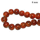 Намистини 8 мм Нитка близько 80 см для Біжутерії Світло-коричневі, тон 167, Фурнітура для Прикрас Рукоділля, фото 3