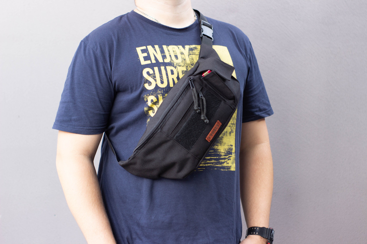 Велика тактична бананка, напоясна сумка, нагрудна сумка Стохід Чорна