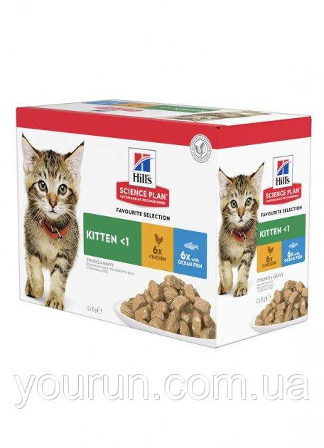 Hill's Science Plan Kitten Вологий корм для кошенят і кішок у період вагітності та лактації,з куркою та рибою, фото 1