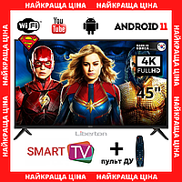 Плаский телевізор Liberton 45" Smart-TV/Full HD/DVB-T2/USB Android 11 + пульт ДУ