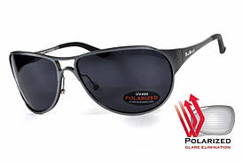 Окуляри поляризаційні BluWater Alumination-3 Gun Metal Polarized (gray) чорні в темній оправі