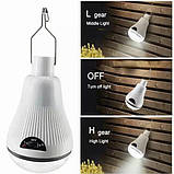 Портативна акумуляторна LED-лампа GR 6028 із сонячною панеллю, фото 4