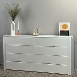 Білий дерев'яний комод "Орео" в спальню на 8 шухляд 160 см