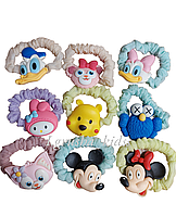 Резинка фатинова для волосся 6 см з прикрасою мульт, героєм 1шт. (P23-57)