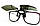 Полярізаційна накладка на окуляри (чорно-зелена), фото 5