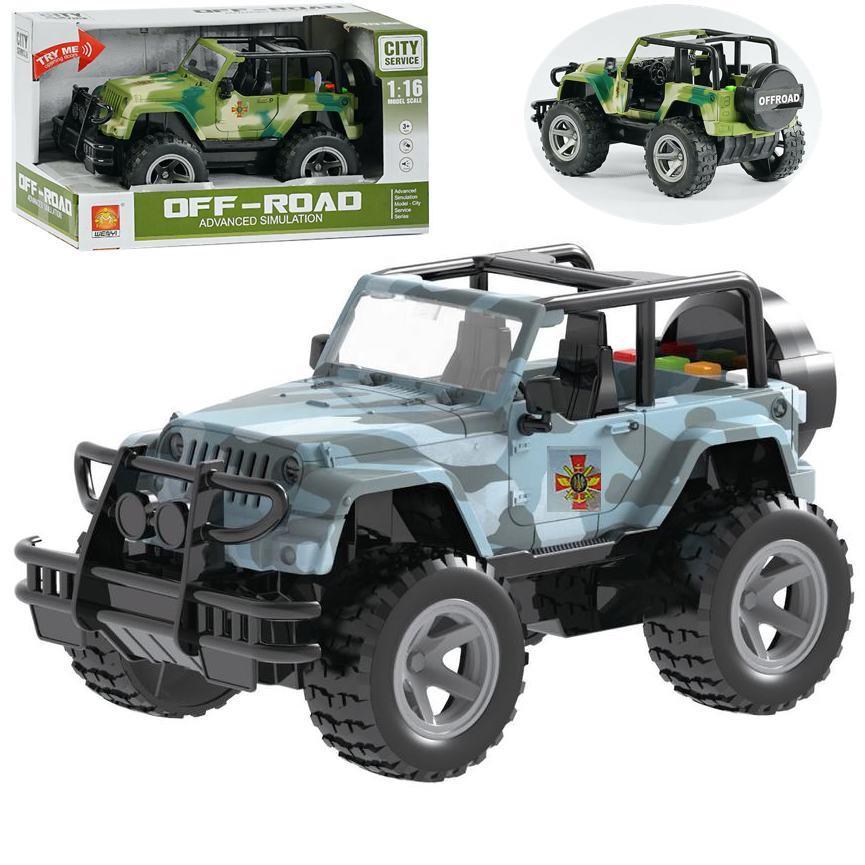 Джип військовий інерційний "Off-road" ЗСУ СИНІЙ арт. WY 391 A/B, фото 1