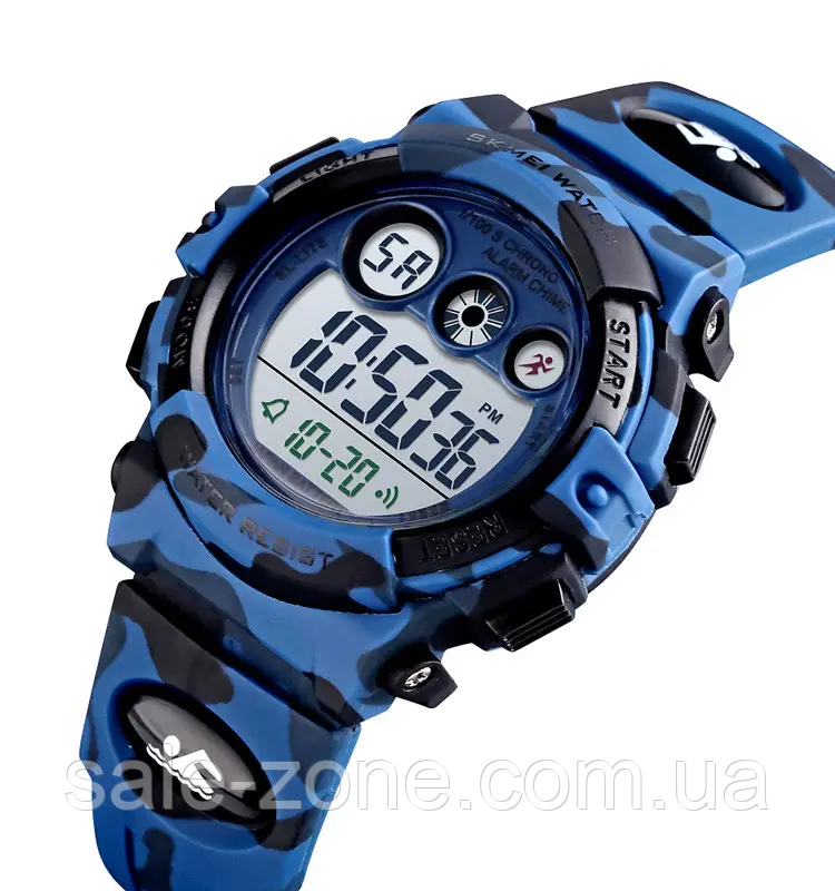 Дитячий наручний годинник Skmei 1547 Kids Синій камуфляж