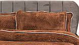 Плед-покривало жакардове Welsoft 220х240 з наволочками 50х70 (TM Zeron) косичка коричневий, Туреччина, фото 4