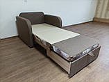 Крісло-ліжко розкладне Ельф-80 см м'яке в тканини сірого кольору, фото 5