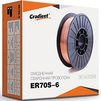 Проволока сварочная омедненная Gradient ER70S-6 0.8мм 5кг