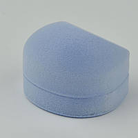 Футляр класика круглий блакитний оксамит для ювелірних виробів під кільце сережки або кулон розмір 5Х4Х5 см