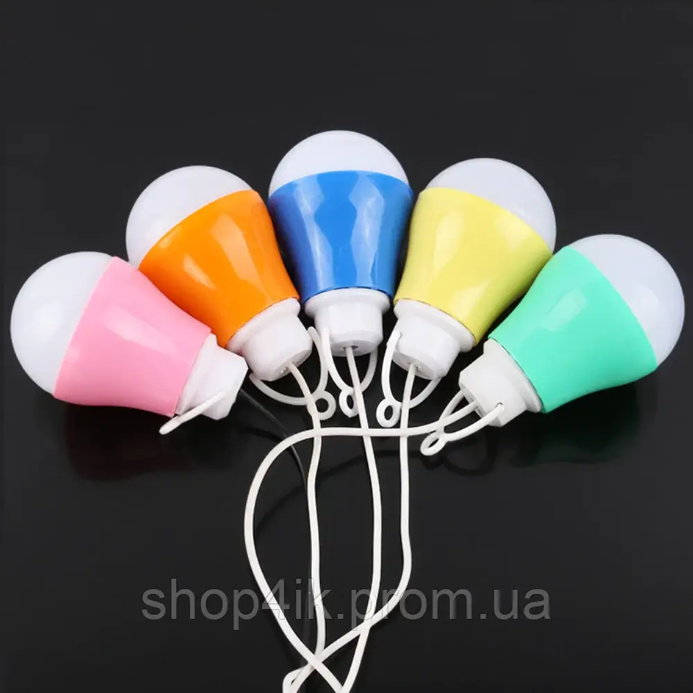 Кемпинговая Светодиодная LED-лампа USB со Встроенным Кабелем, Подвесная ...