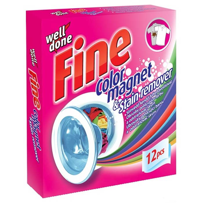 Серветка для прання кольорових тканин Well Done Fine Color Magnet 12 шт