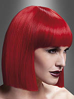 Женский карнавальный красный парик