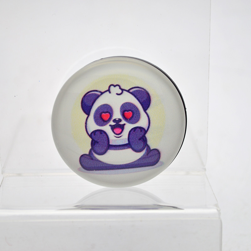 Універсальний тримач для телефону PopSocket (попсокет) Glass 3D Pandy №6, фото 1