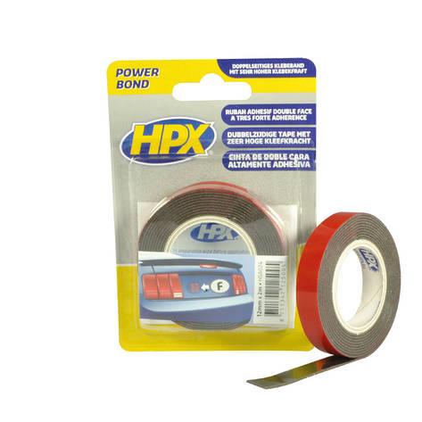 HPX-стрічка 2-ст.акрил.підсил.19 мм*2 м чорн.HSA025S, фото 1