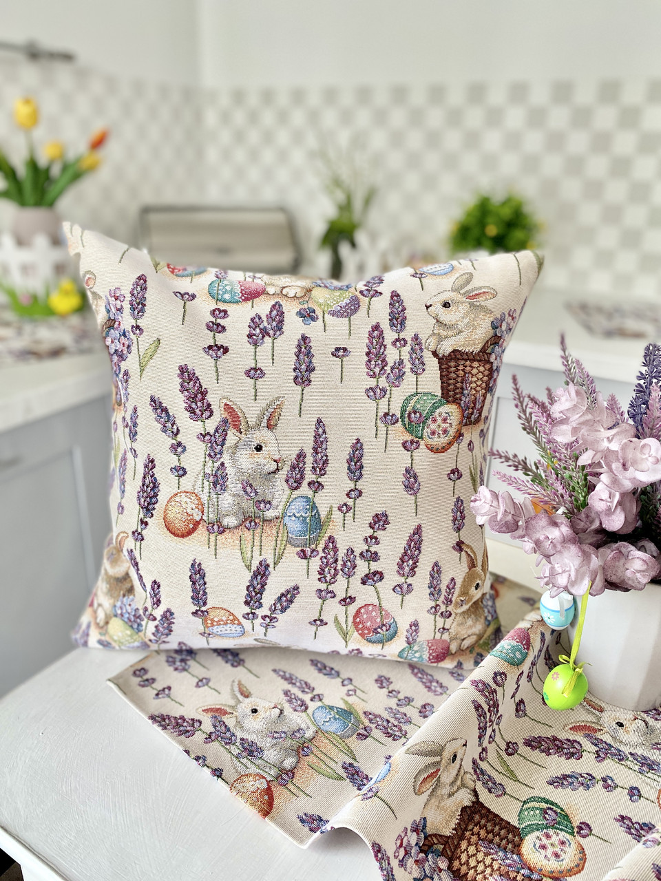 Наволочка гобеленова одностороння Limaso 45х45 см.., на подушку, фото 1