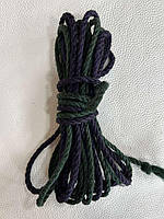 Веревка джут для Шибари 6мм 8м Сине-Зеленая Shibari Rope 6 mm 8m Jute