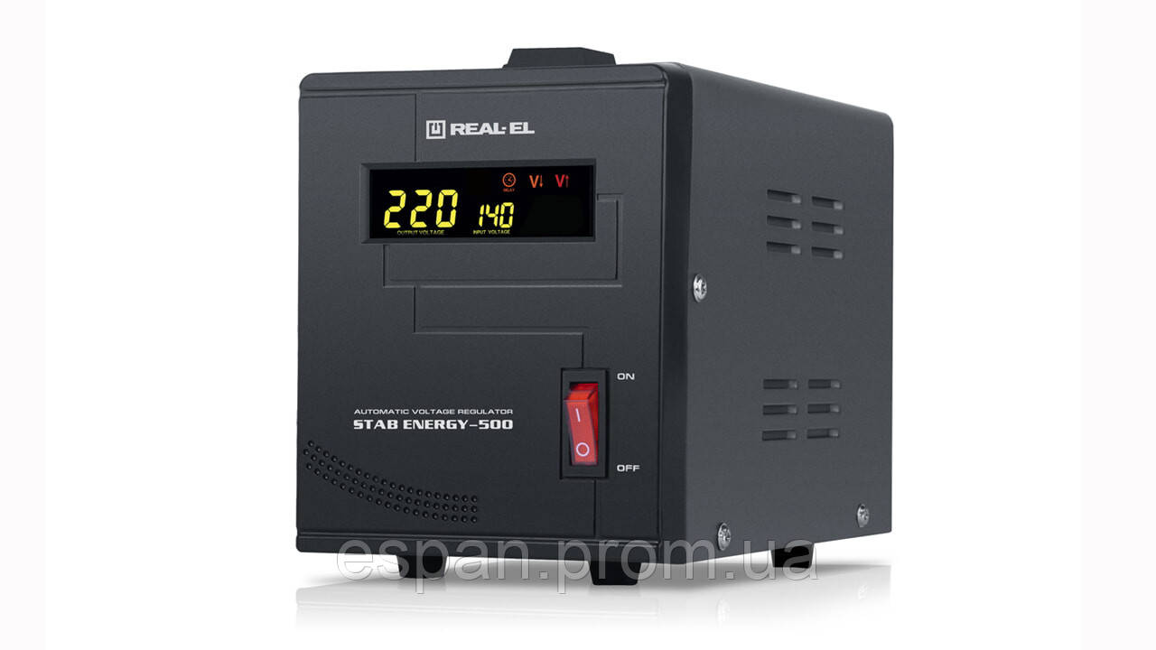 Стабілізатор напруги REAL-EL STAB ENERGY-500 ВА підлоговий 400 Вт