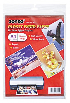 Фотопапір глянцевий А4 "JOYKO" (180g) 20 аркушів, фото 1