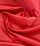 Тканина атласна прокатна колір червоний, фото 3