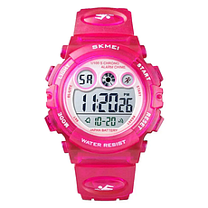 Дитячий наручний спортивний годинник Skmei 1451 Темно-рожевий, фото 2