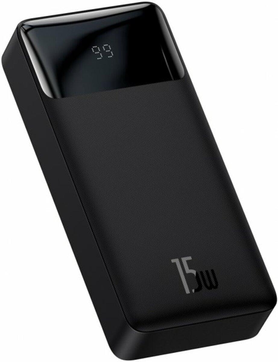 Повербанк зовнішній аккумулятор Power Bank Baseus Bipow Digital Display Power bank 20000 mAh 15 W Black