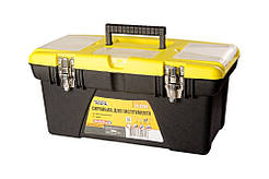Ящик для інструменту 19" (480*250*230 мм), зйомні органайзери, металеві замки MASTERTOOL 79-2319