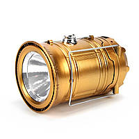 Ліхтар для кемпінгу із сонячною панеллю BL-5800 Золото, фото 2