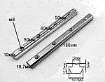 45 серія х180мм м8 / 19,7х10,5мм / Лінійний з'єднувач / 1шт