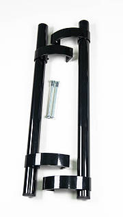 Ручка дверна офісна пряма 1000 мм чорна