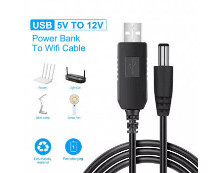 Перетворювач підвищувальний USB DC 5-12v 5,5x2,1 від Powerbank Код.58790, фото 3