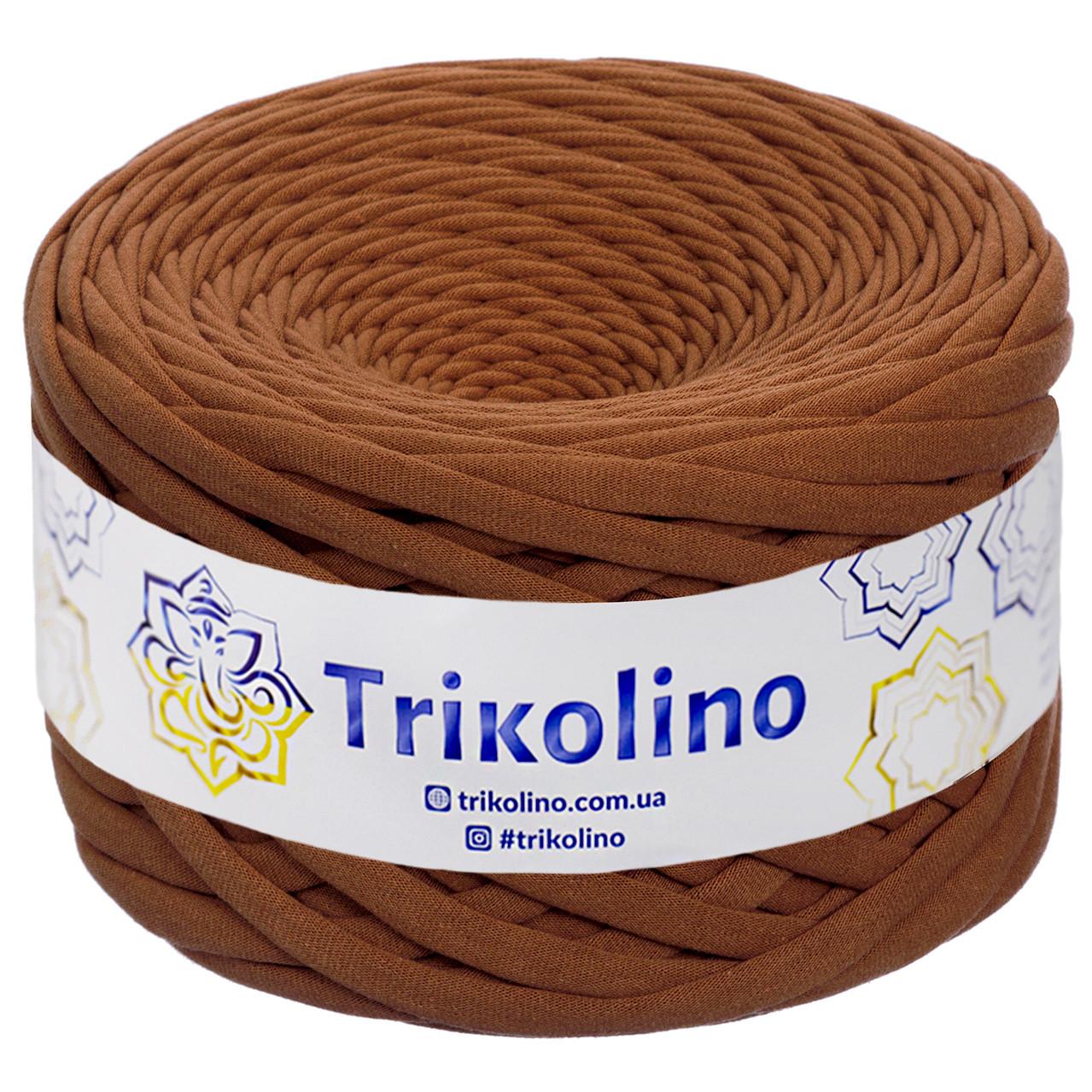 Трикотажна пряжа Trikolino, 7-9 мм., 100 м., Терракот, нитки для в'язання