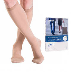 Гольфи компресійні, 1 клас, 18-21 мм рт.ст., закритий носок, бежеві, Алком 00111-1