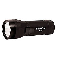Светодиодный ручной фонарь LEBRON аккумуляторный черный 1W 250мАч 15-15-10