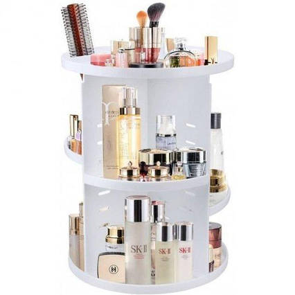 Органайзер для косметики 360° Rotation Cosmetic Organizer Білий, фото 1