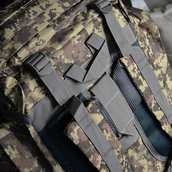 Тактический рюкзак 70 литров пиксель, армейский походный прочный военный универсальный мужской рюкзак ВСУ - фото 9 - id-p32409144