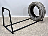 Полиця розсувна для зберігання шин та коліс чорна  Kompred  OL477/2, фото 5