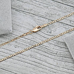 Ланцюжок Фігаро плоский 38502 ширина 2 мм позолота 18К довжина 45