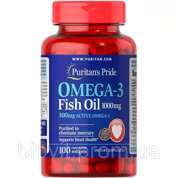 Риб'ячий жир Омега-3 (Omega-3 Fish Oil) 1000 мг