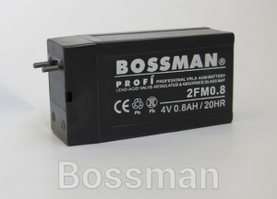 Акумулятор BOSSMAN Profi 4V 0.8Ah свинцево-кислотний для ліхтарів, стійкий до вібрацій